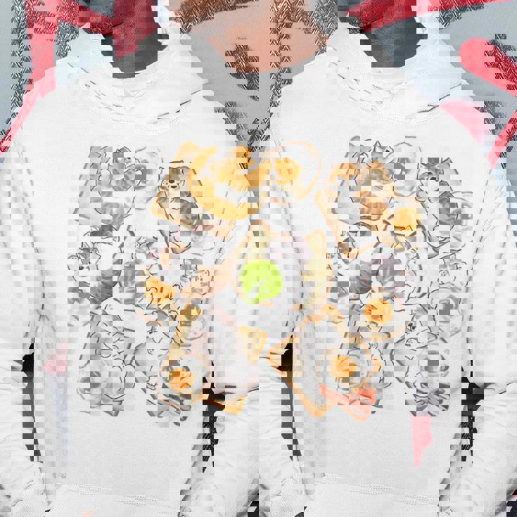 かわいい猫のパンおかしな猫と卵好き。 パーカー 面白い贈り物