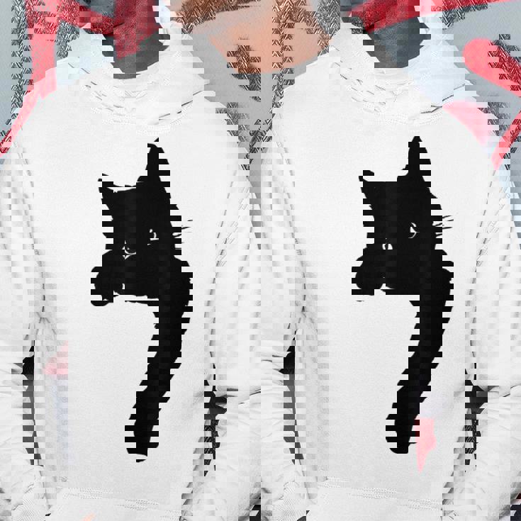 かわいい黒猫tシャツ ユニセックス パーカー 面白い贈り物