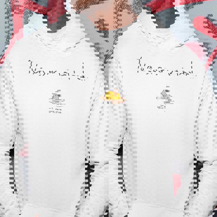 ぐでたま Nevermind ライトカラー パーカー 面白い贈り物