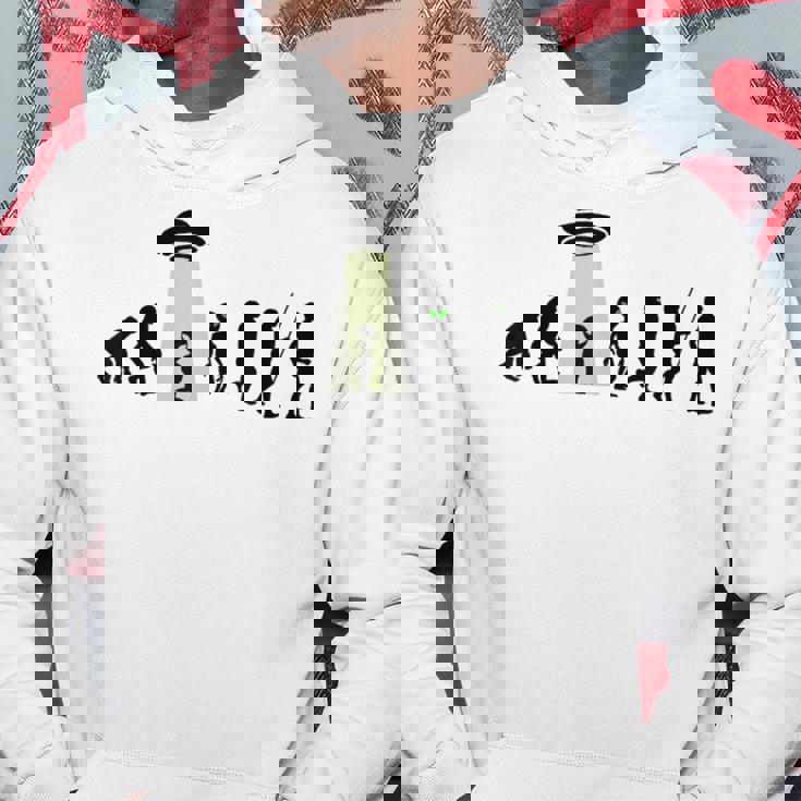 じんるいのしんか 人類の進化 Ufo Alien Human Evolution パーカー 面白い贈り物