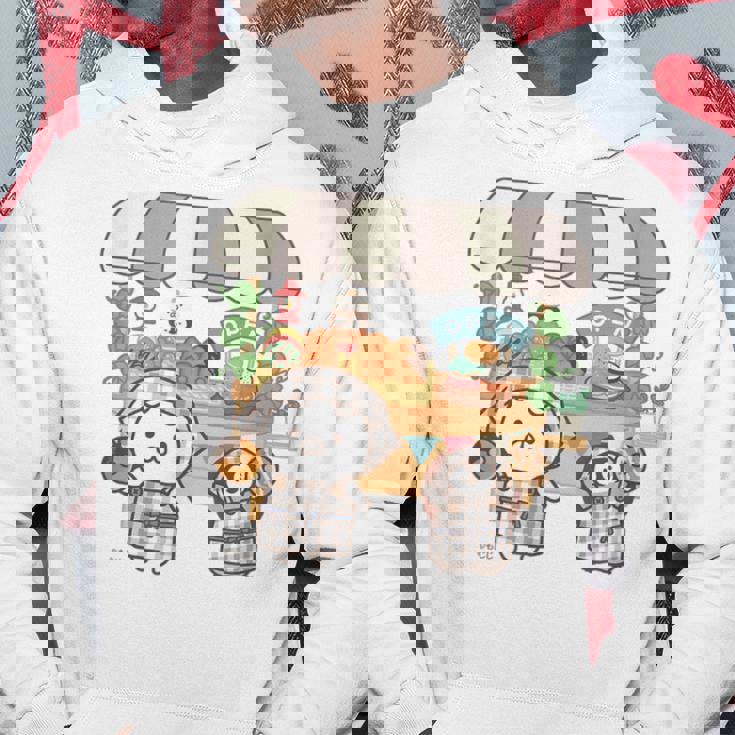 ねこぺん日和 ドーナツワゴン パーカー 面白い贈り物