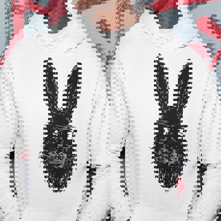 ひげバニーフェイス サングラス付き イースターデー 2024 男性 男の子 子供 パーカー 面白い贈り物