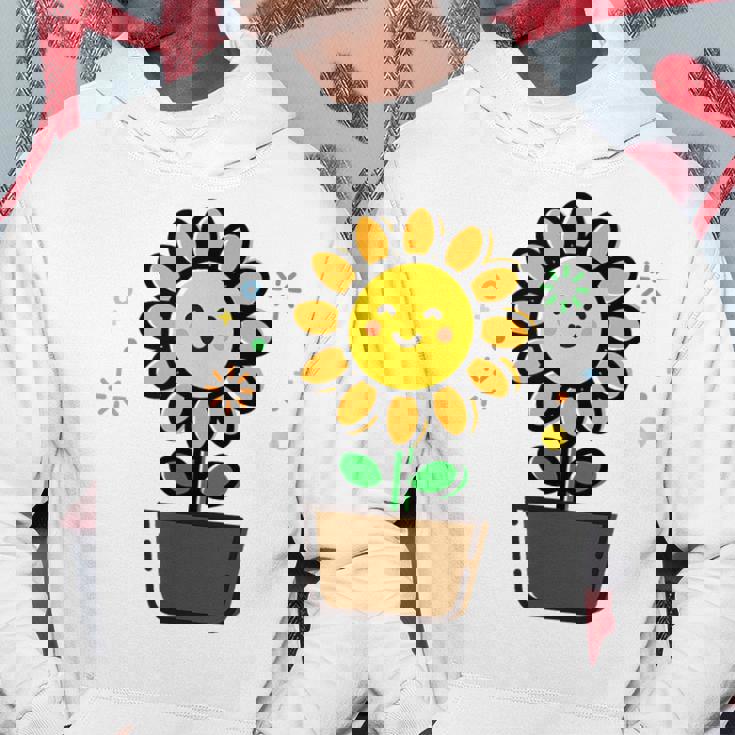 ひまわり 花 ポット シンプル クリップアート パーカー 面白い贈り物