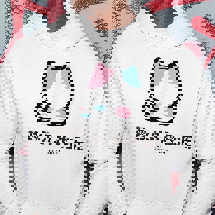 びーえするるる【Bsテレ東公式】No Cat No Life（10色） パーカー 面白い贈り物