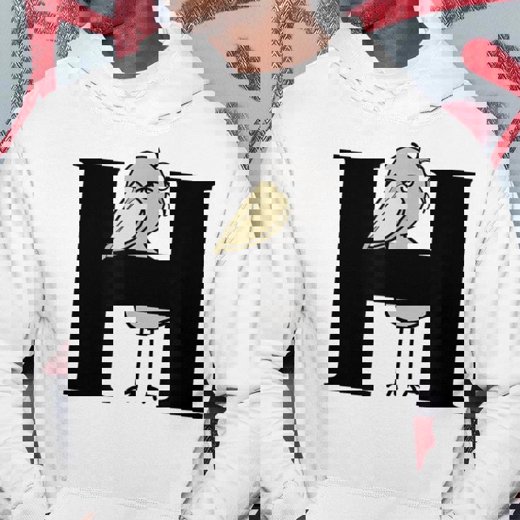 みんな大好きハシビロコウ 動かない鳥 はしび郎クラブ Hアルファベット ロゴ パーカー 面白い贈り物