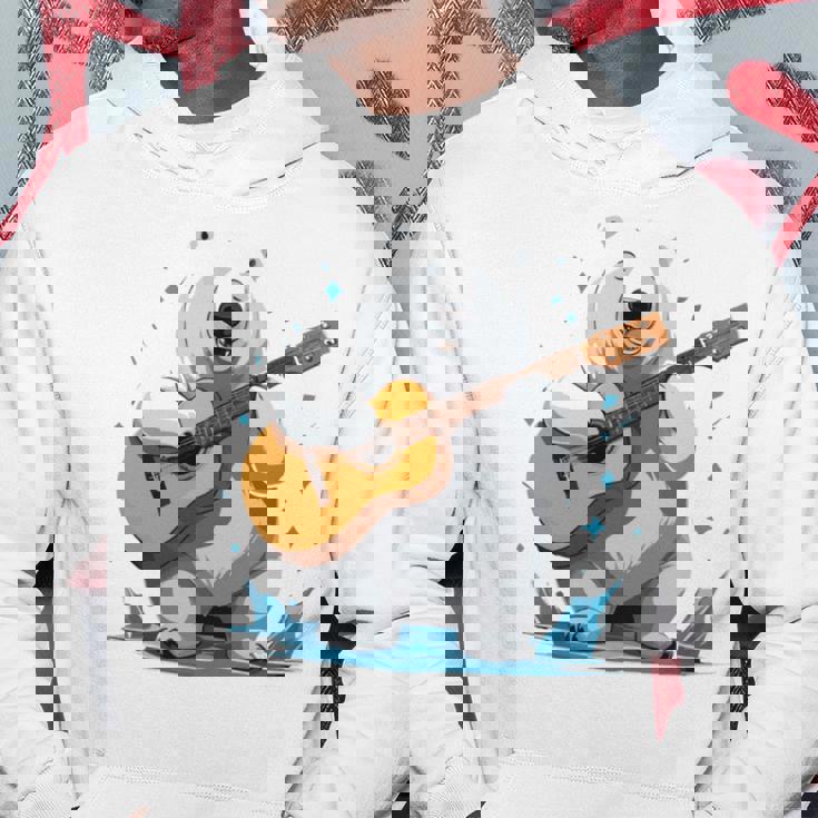 アコースティックギターを弾くクマ、ベアギタリスト 長袖tシャツ パーカー 面白い贈り物