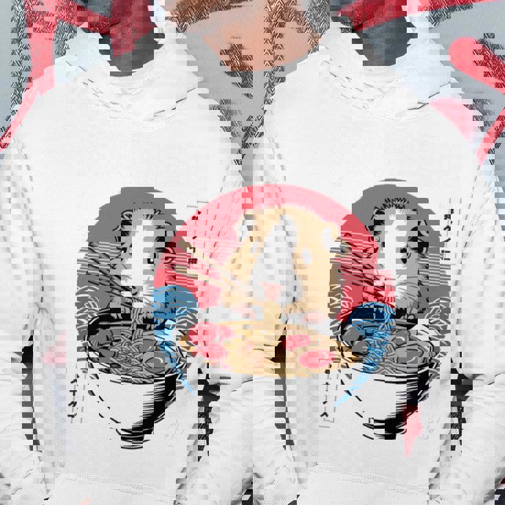 アニメ モルモット 漫画 カワイイ ねこ 日本のラーメン モルモット 長袖tシャツ パーカー 面白い贈り物