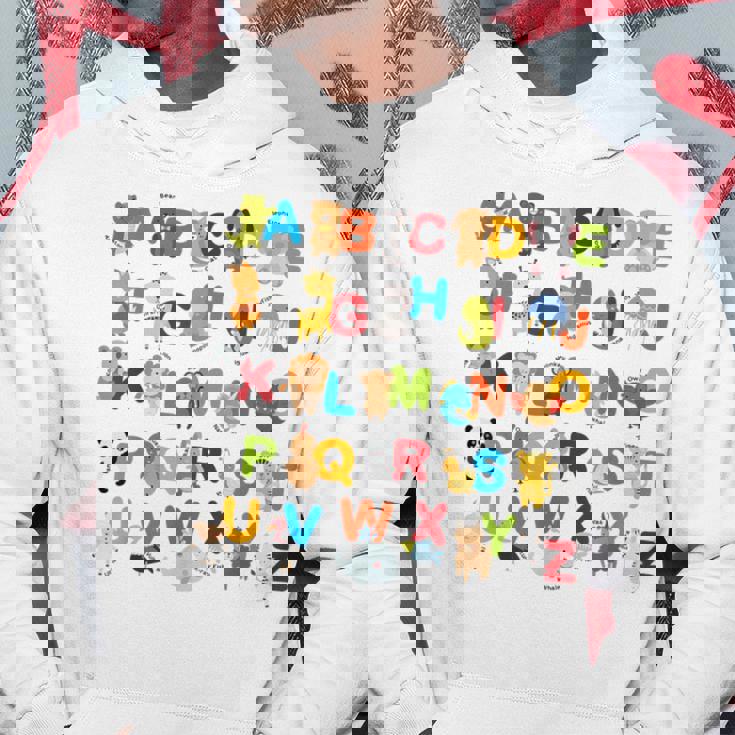 アルファベット動物学習abc キュート キッズ 教育 小道具 パーカー 面白い贈り物