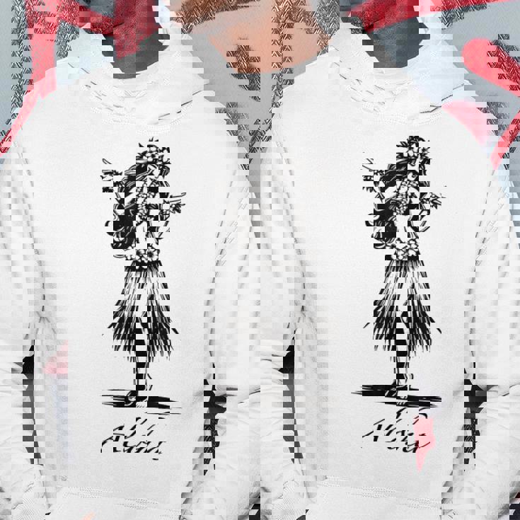 アロハ ハワイ ハワイアン ヴィンテージ ワヒネ フラダンス ダンサー ガール パーカー 面白い贈り物