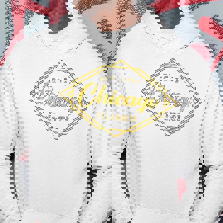 イリノイ州シカゴ-イリノイ州シカゴスタイル 長袖tシャツ パーカー 面白い贈り物