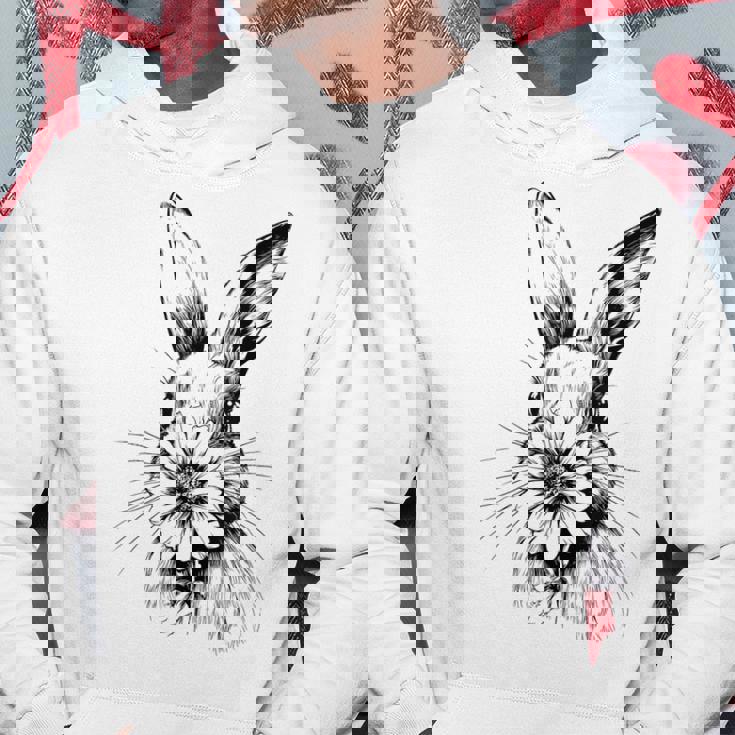 ウッドランド バニー コテージコア 花 春 素朴なイースター パーカー 面白い贈り物