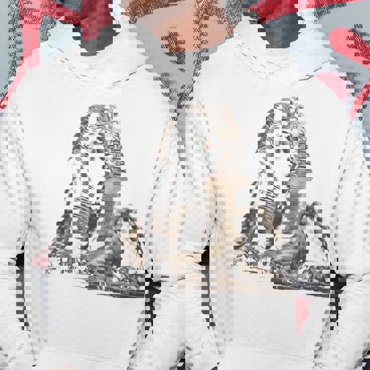 エジプト スフィンクス 神秘 ラムセス バックプリント パーカー 面白い贈り物