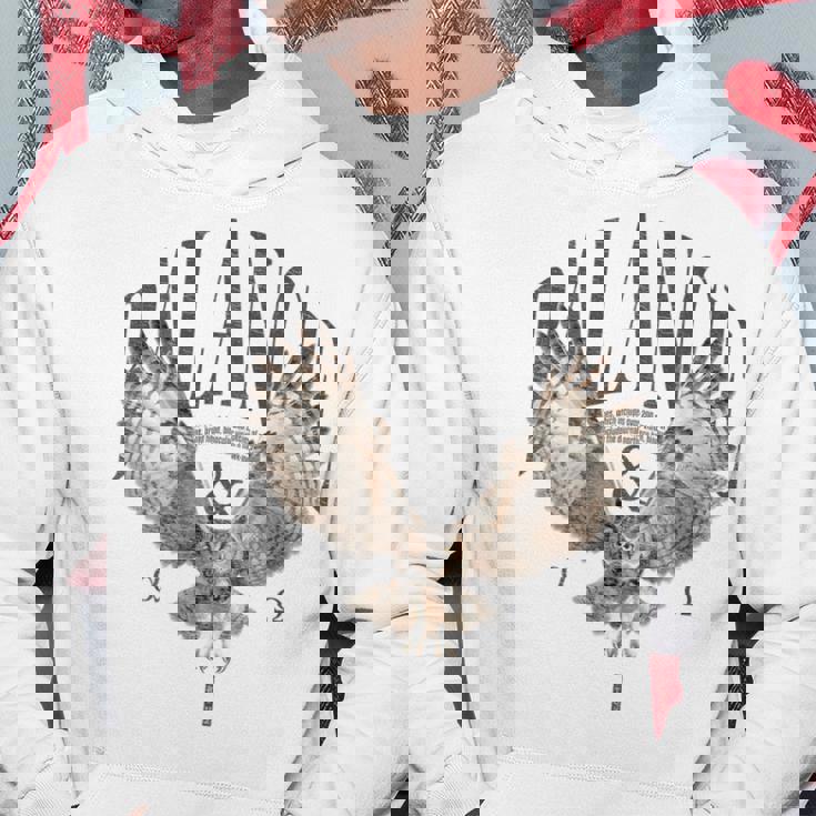 エレガントな夜フクロウ野生動物フクロウ鳥バックプリント フクロウ パーカー 面白い贈り物