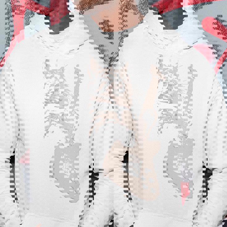 エレキギターを弾く猫 面白いキャットロッカー ロックショー 長袖tシャツ パーカー 面白い贈り物