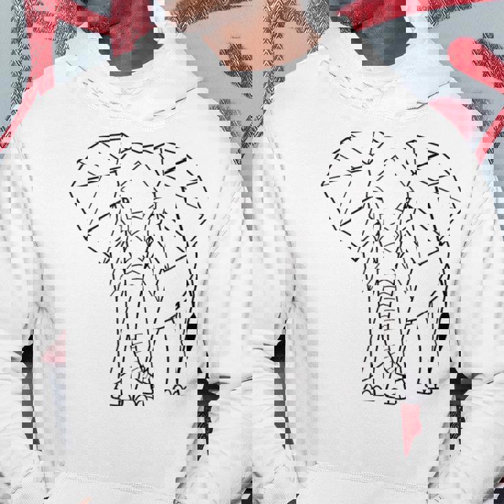 エレファントtシャツ、幾何学象クッション象 パーカー 面白い贈り物