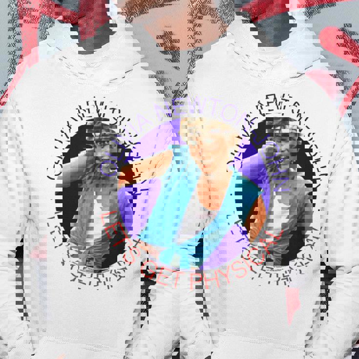 オリビア・ニュートンジョン レッツ・ゲット フィジカルサークル 写真 パーカー 面白い贈り物