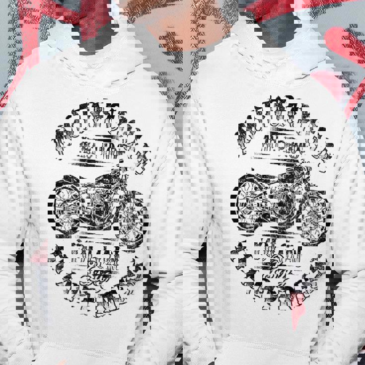 バックプリント オートバイ ファン シンプル バイカー エッジールック グラフィック パーカー 面白い贈り物