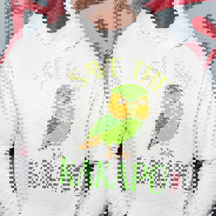 カカポ絶滅危惧保全啓発鳥を救え 長袖tシャツ パーカー 面白い贈り物