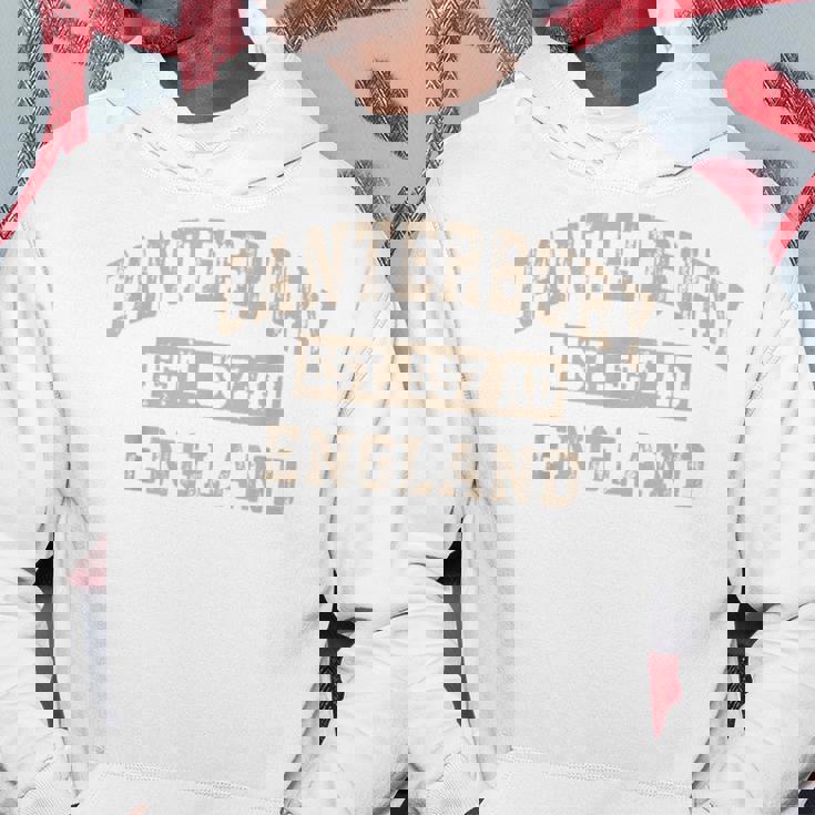 カンタベリー イングランド Uk Est Year Athletic Beige Distressed パーカー 面白い贈り物