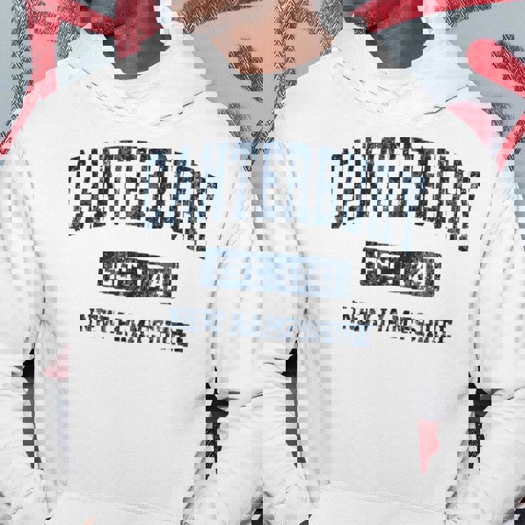 カンタベリー ニューハンプシャー州 ニューハンプシャービンテージアスレチックスポーツデザイン パーカー 面白い贈り物