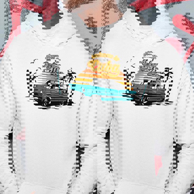 キューバ ヴィンテージカー ラム酒 葉巻 ビーチ 夕日 サーフボード ヤシの木 ハバナ ギフト お土産 太陽 カリブ海 パーカー 面白い贈り物