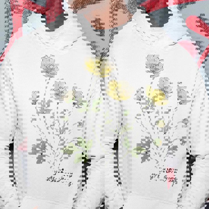 キンポウゲ 花柄 ボタニカルtシャツ ヴィンテージ 自然 野花 アート パーカー 面白い贈り物