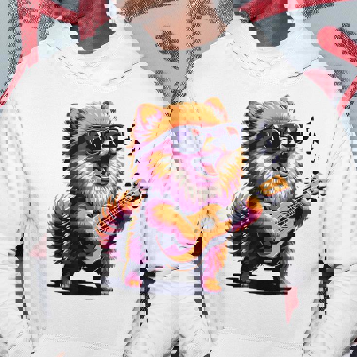 ギターを弾く犬 ポメラニアン 面白い パーカー 面白い贈り物