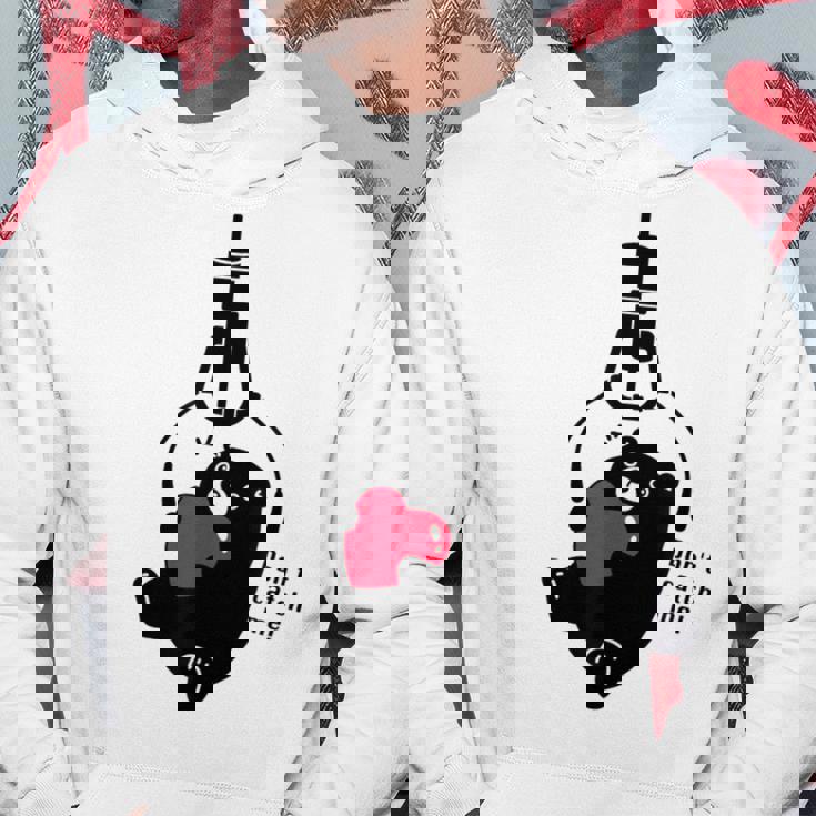 クレーンゲーム アーム Ufoキャッチャー 熊 ぬいぐるみ シルエット イラスト おもしろ Don't Catch Me パーカー 面白い贈り物