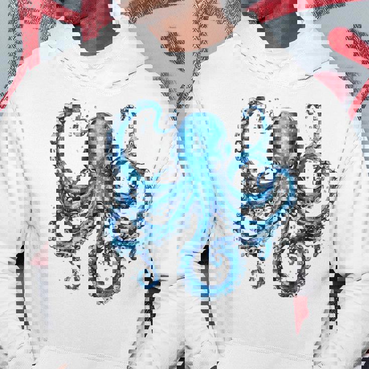 クール ブルー タコ 海 海 好き 触手 タコ好き パーカー 面白い贈り物