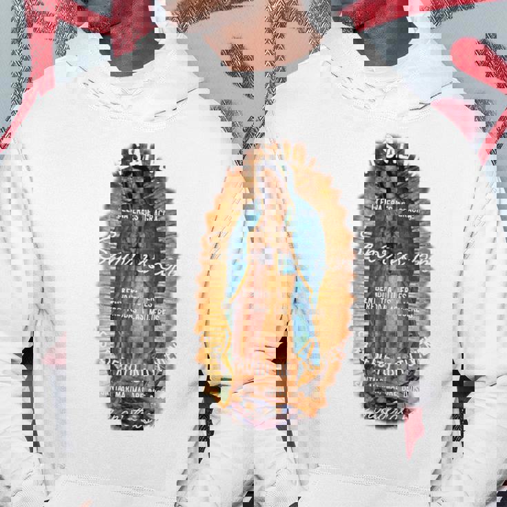 グアダルーペの聖母 カトリック アヴェ・マリア スペイン語 ヘイルマリア 長袖tシャツ パーカー 面白い贈り物