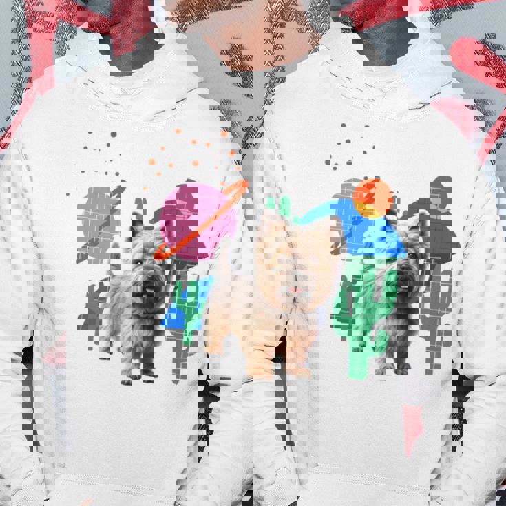 ケアンテリア デザートデザイン犬 長袖tシャツ パーカー 面白い贈り物