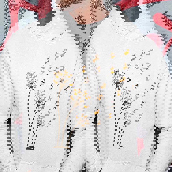 コーギー フラワー フライ タンポポ 面白い かわいい 犬好き ウェルシュ コーギー パーカー 面白い贈り物