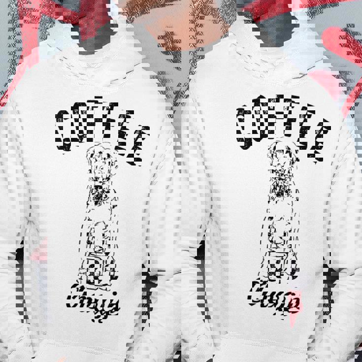 コーヒーとチェシー犬 チェサピークベイレトリーバー 子犬 パーカー 面白い贈り物