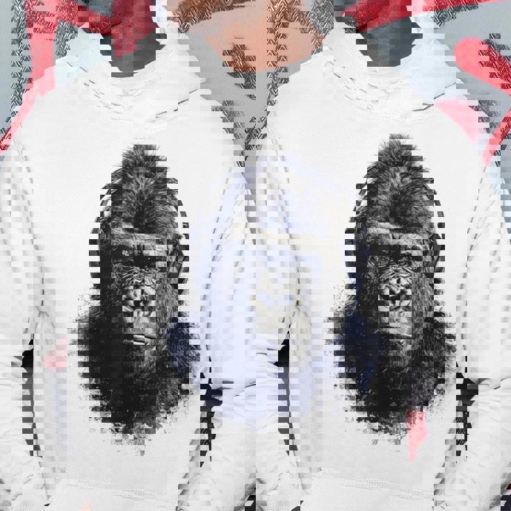 ゴリラ 描画 動物 イラスト 抽象画 アート ゴリラ パーカー 面白い贈り物