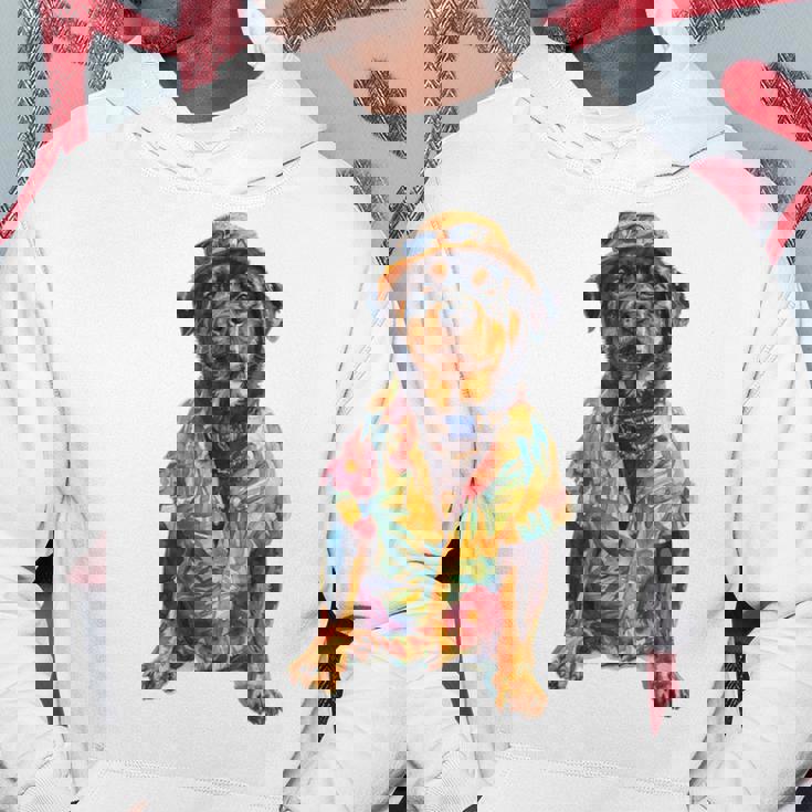 サマードッグロットワイラー パーカー 面白い贈り物