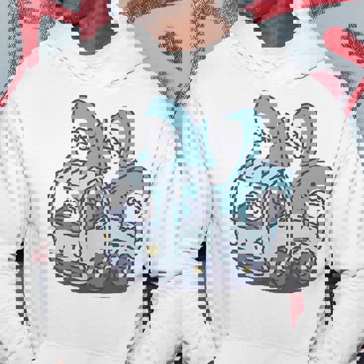 サメがたくさんトラックに パーカー 面白い贈り物