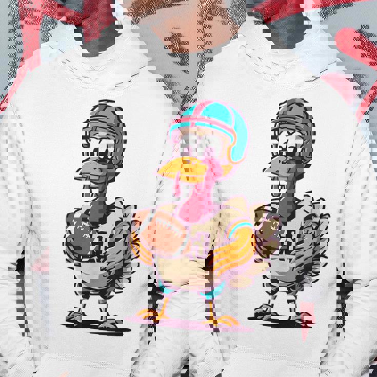 サンクスギビング かわいい七面鳥 アメリカンフットボール ボーイズ キッズ パーカー 面白い贈り物