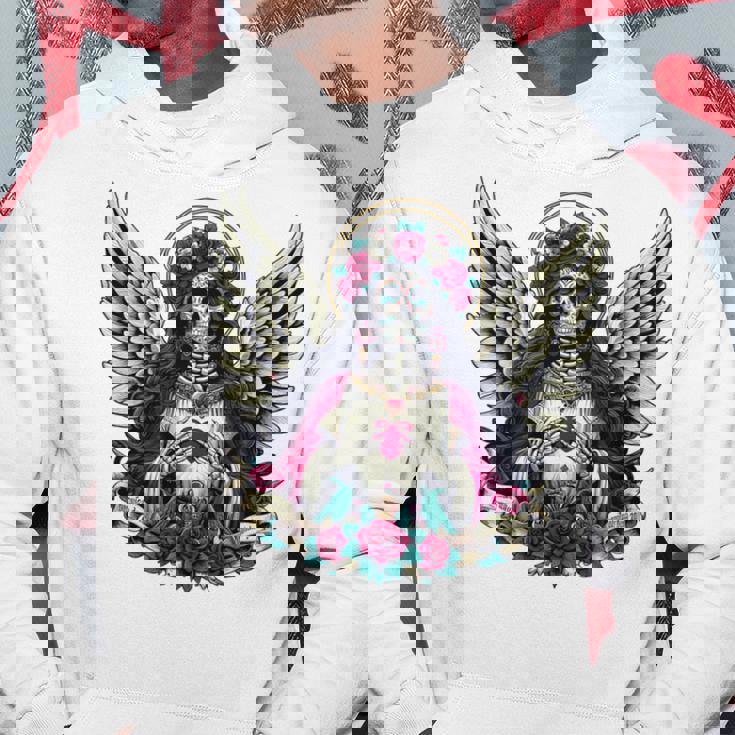 サンタ・ムエルテ 長袖tシャツ パーカー 面白い贈り物