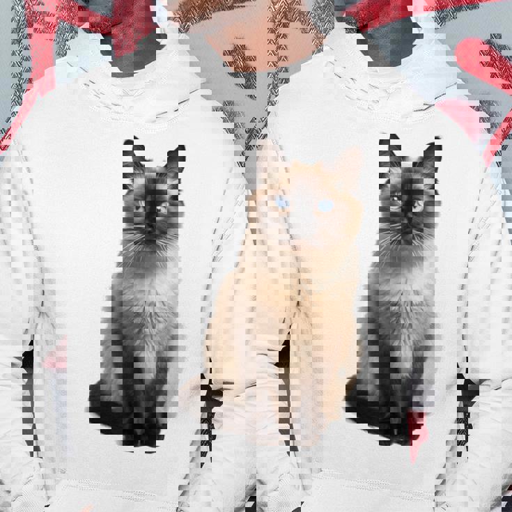 シャム猫 美人 雄大なシャム猫 ラブリーシャム猫 パーカー 面白い贈り物