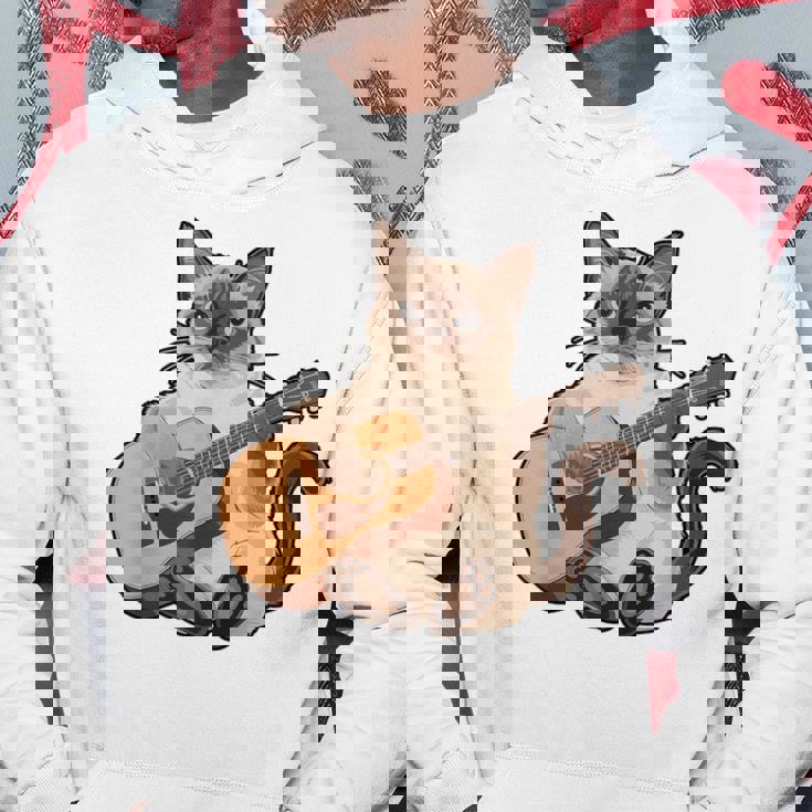 シャム猫ギタリスト ミーザー ギター奏者 パーカー 面白い贈り物