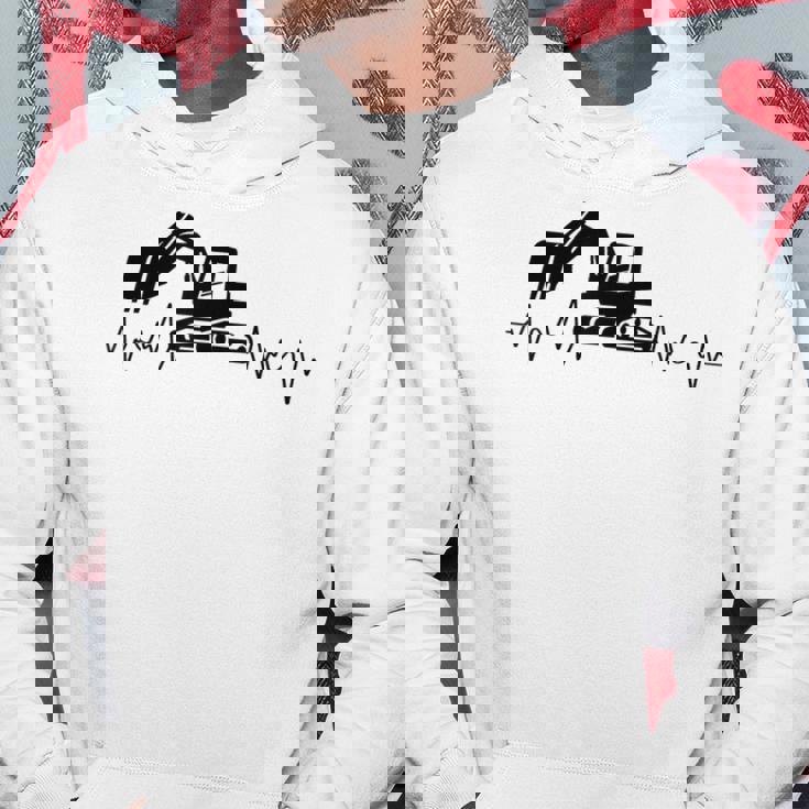 ショベル ハートビート 重機 オペレーター ハートビート パーカー 面白い贈り物