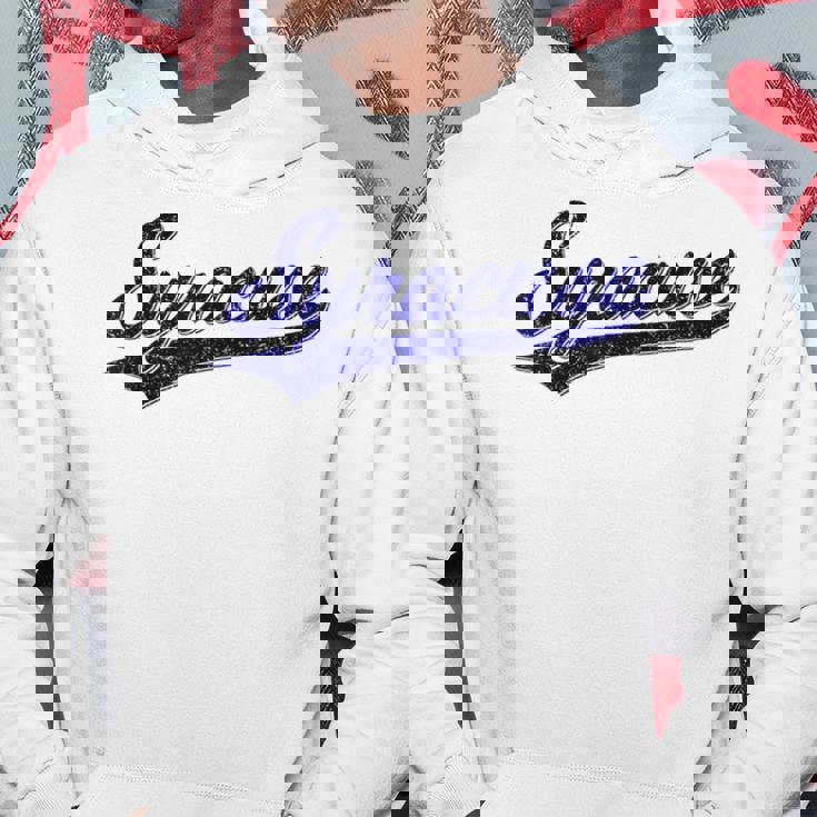 シラキュース ニューヨーク バーシティ スクリプト クラシック スポーツ ジャージスタイル パーカー 面白い贈り物