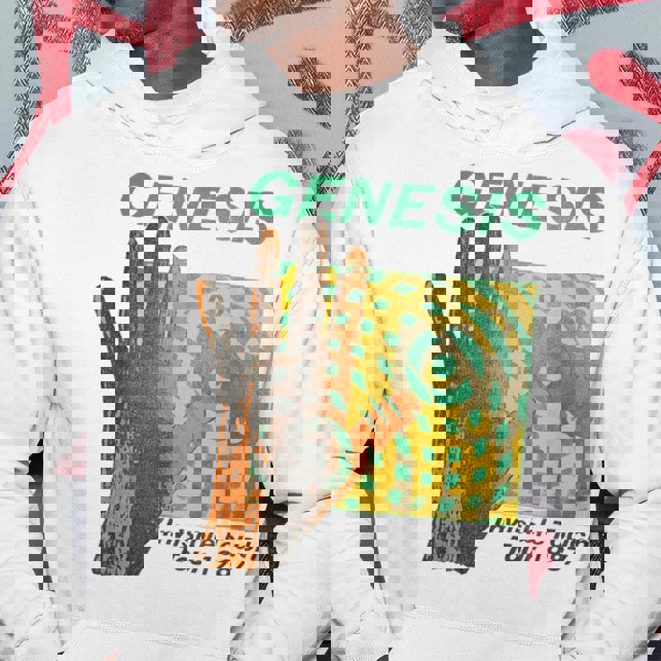 ジェネシスインビジブルタッチツアーロックバンドミュージック パーカー 面白い贈り物