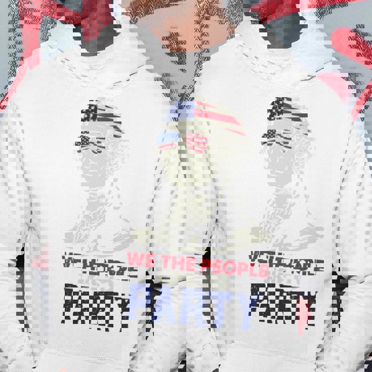 ジョージ・ワシントン ファンスターズ ストリップ アメリカ国旗 7月4日 ペイトリオット 長袖tシャツ パーカー 面白い贈り物