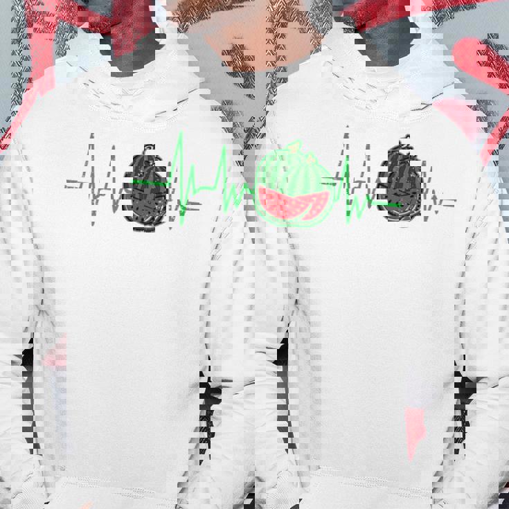 スイカ 農家 ハートビート ガーデニング 果物 農業 庭師 長袖tシャツ パーカー 面白い贈り物