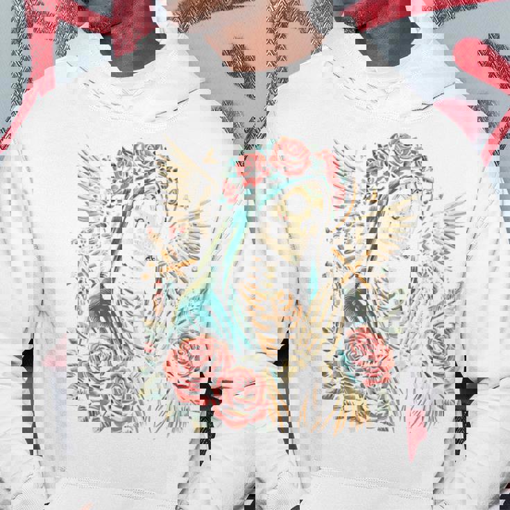 スカル サンタ ムエルテ 長袖tシャツ パーカー 面白い贈り物