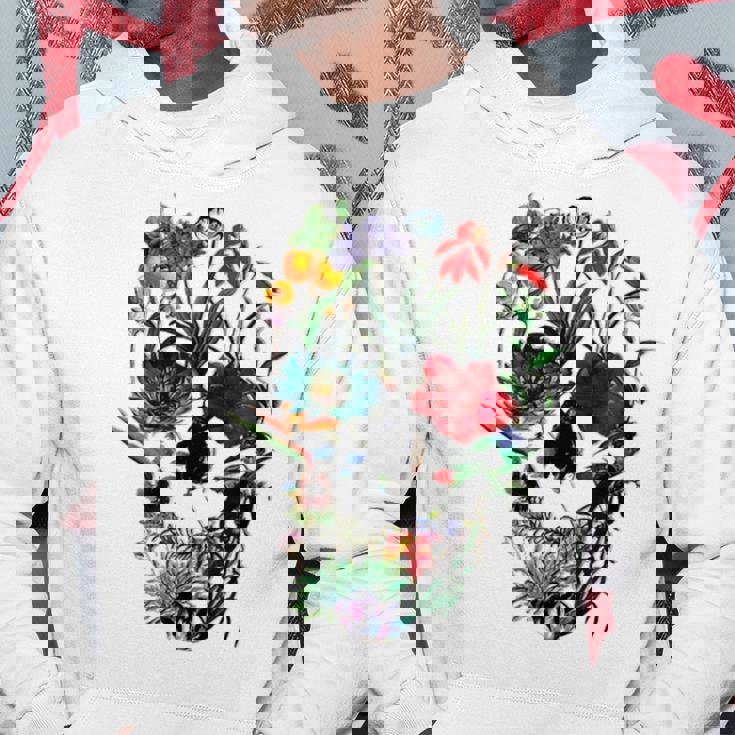 スカルフラワー チューリップ シュガースカルツリー フローラル スカルローズ パーカー 面白い贈り物