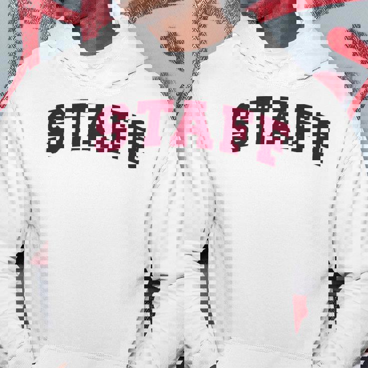 スタッフ スタッフ ギフト イベント 従業員代表チーム バックプリント レッド パーカー 面白い贈り物