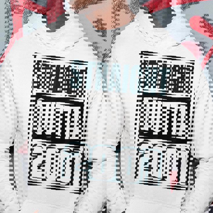 ストレイト・アウタ 2001 バースデー 2001 年生まれ 2001 ヴィンテージ パーカー 面白い贈り物