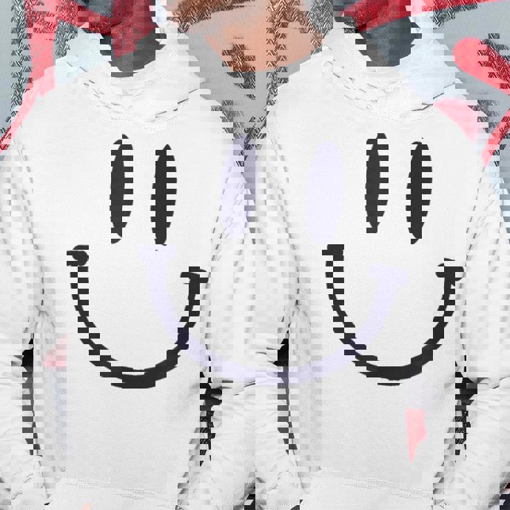 スマイリーフェイス キュート ポジティブ モチベーションアップ ハッピーススマイルフェイス パーカー 面白い贈り物